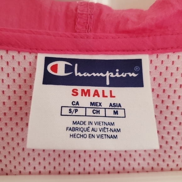 Champion Men's Colorblock Manorak 2.0 size Small in Blue Horizon/Reef Pink/White - Picture 14 of 16